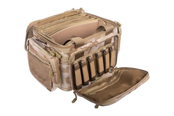 Savior Equipment Specialist Triple Pistol Case Range Bag has mesh pockets